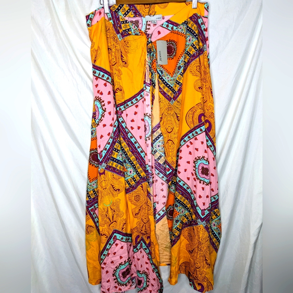 Luukse Sarong Wrap Skirt, XL
